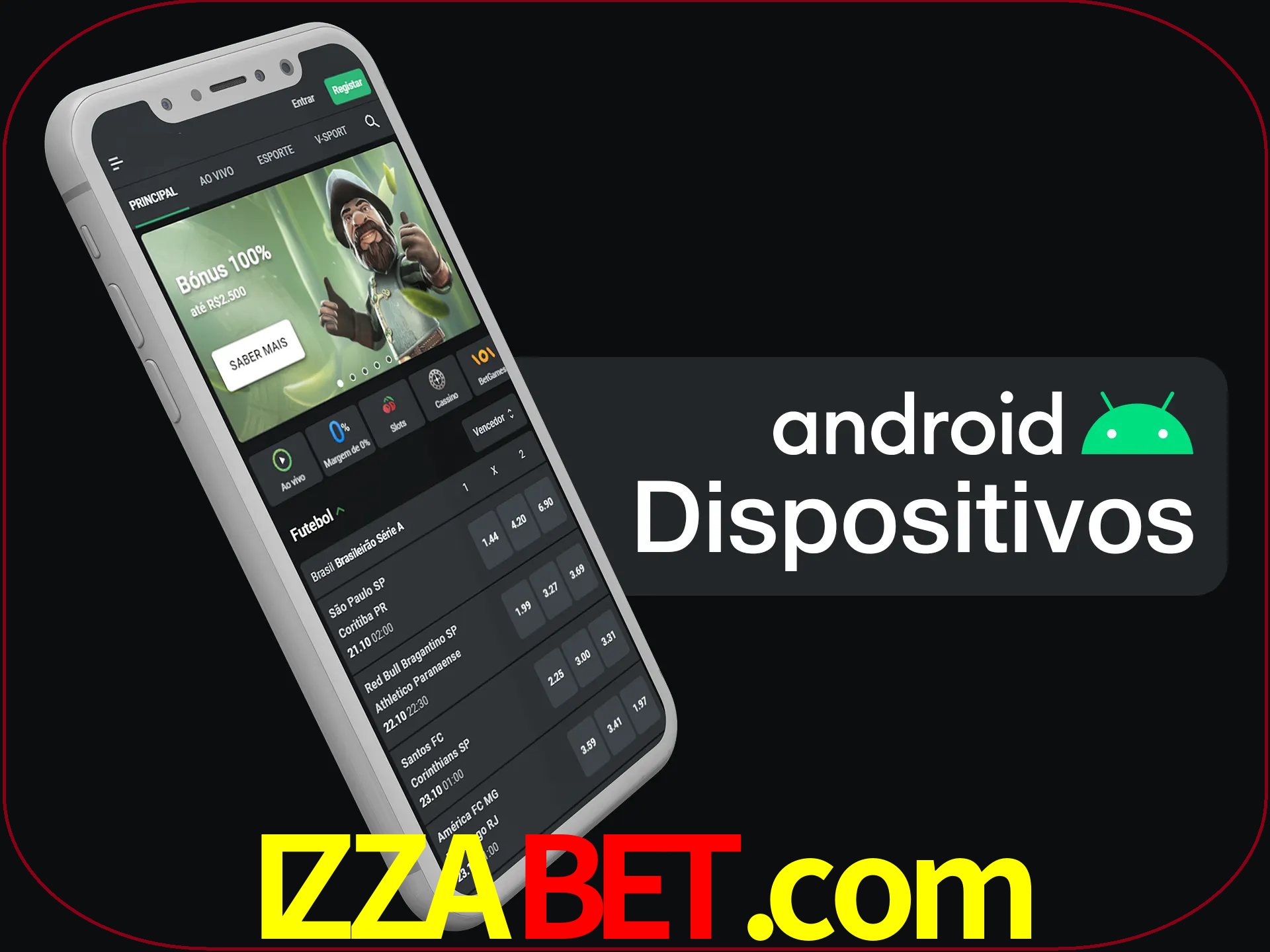 O aplicativo suporta a maioria de todos os dispositivos Android.